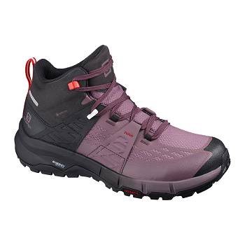 Salomon Női ODYSSEY Mid Cut GTX W Túracipő Piros